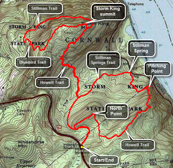 Storm King Mountain Trail Map Catskill Hiker: West Hudson Trails