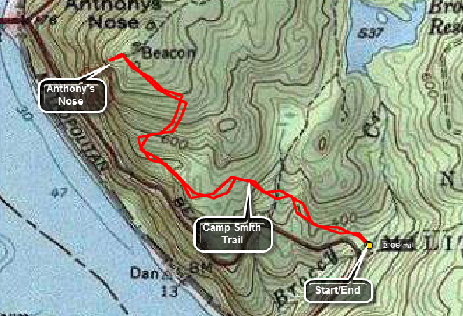 Anthony S Nose Trail Map Catskill Hiker: East Hudson Trails