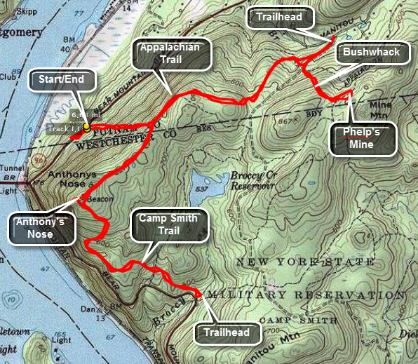 Anthony S Nose Trail Map Catskill Hiker: East Hudson Trails