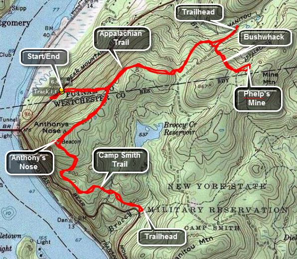 Catskill Trails Map, Catskills Park NY