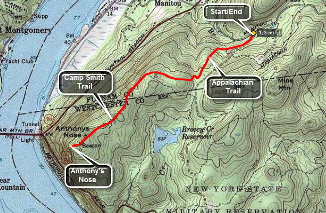 Anthony S Nose Trail Map Catskill Hiker: East Hudson Trails