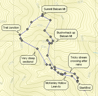 Catskill 35 peak map