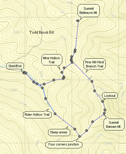 Catskill 35 peak map