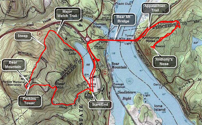 Catskill Trails Map, Catskills Park NY