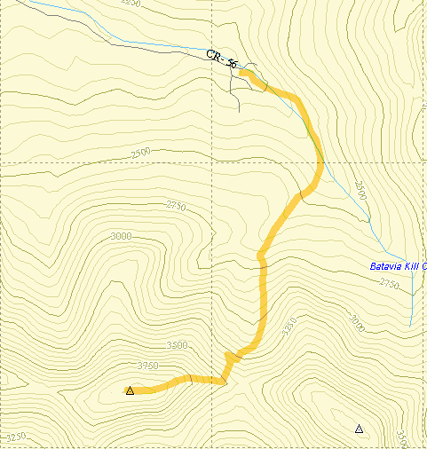 Catskill 35 peak map