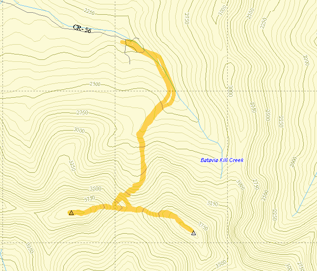 Catskill 35 peak map