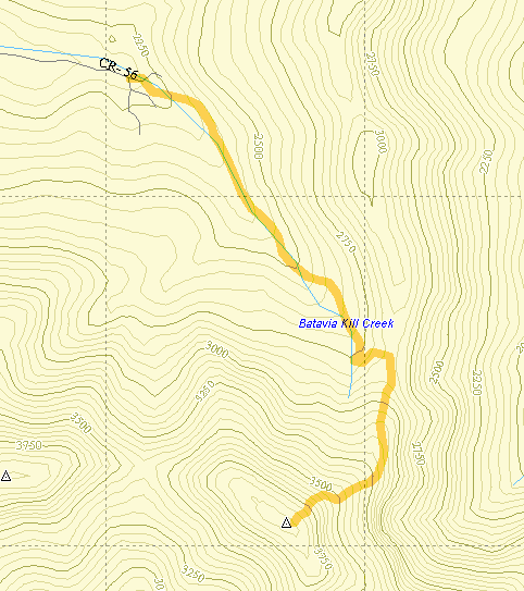 Catskill 35 peak map