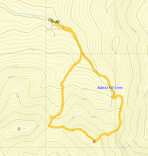 Catskill 35 peak map