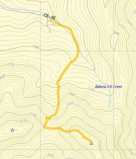 Catskill 35 peak map