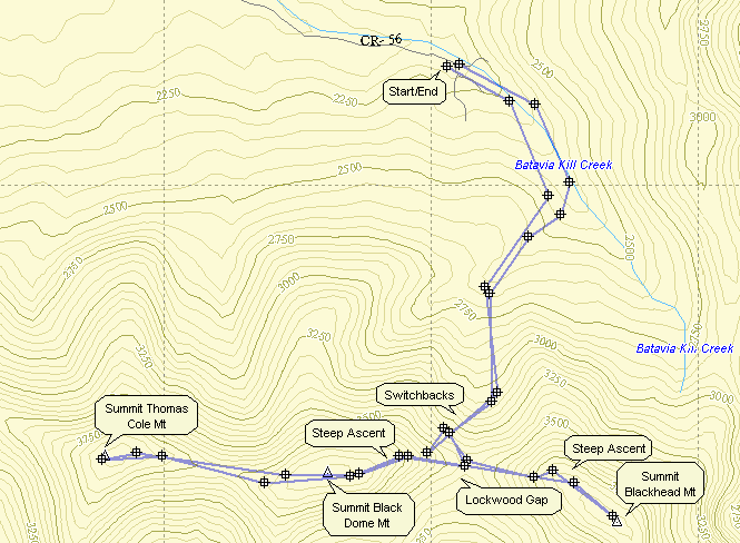 Catskill 35 peak map