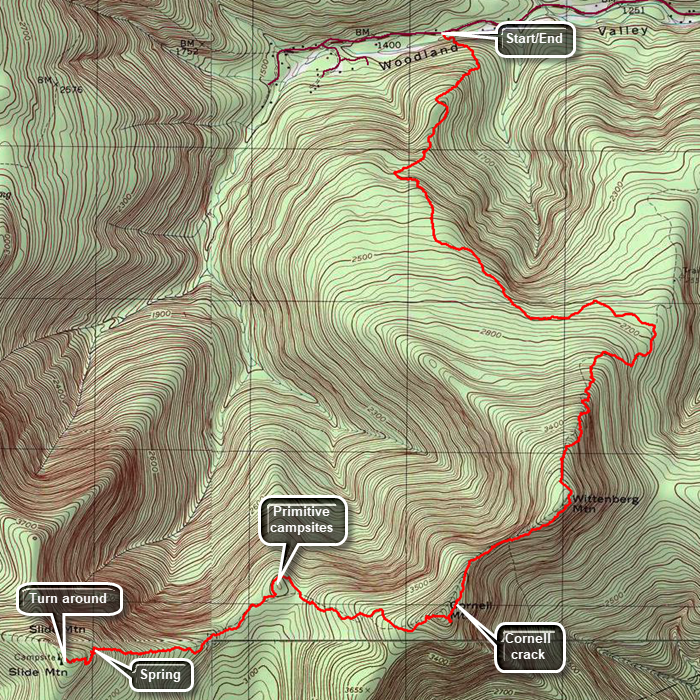 Catskill 35 peak map