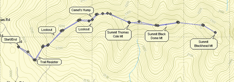 Catskill 35 peak map