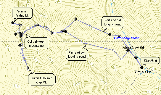 Catskill 35 peak map