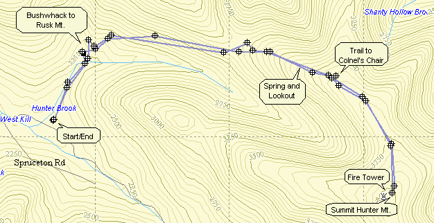 Catskill 35 peak map