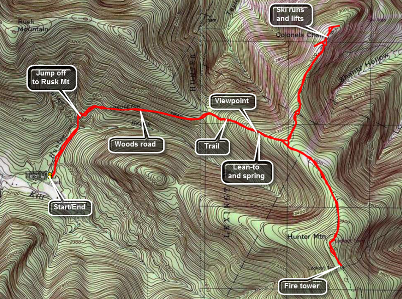 Catskill 35 peak map