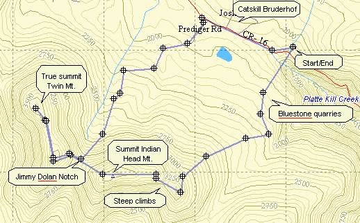 Catskill 35 peak map