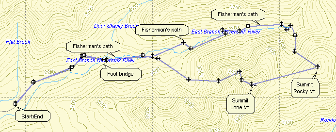 Catskill 35 peak map