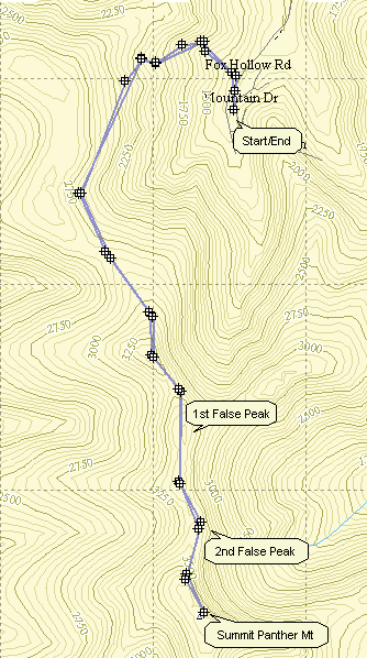 Catskill 35 peak map