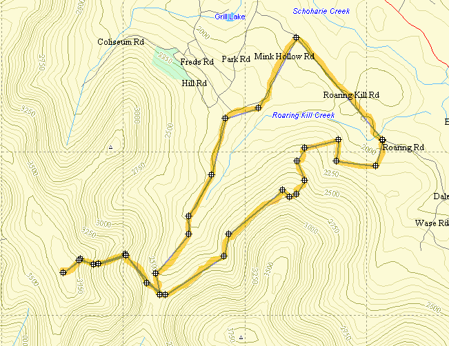 Catskill 35 peak map