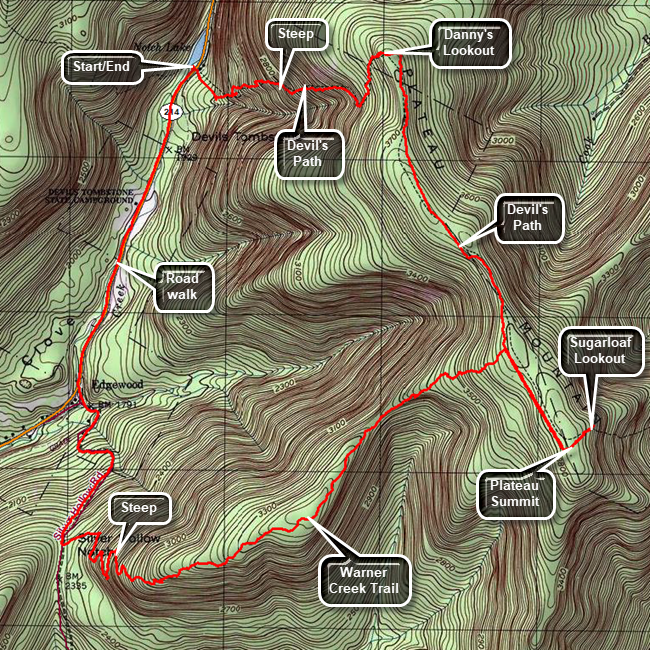 Catskill 35 peak map