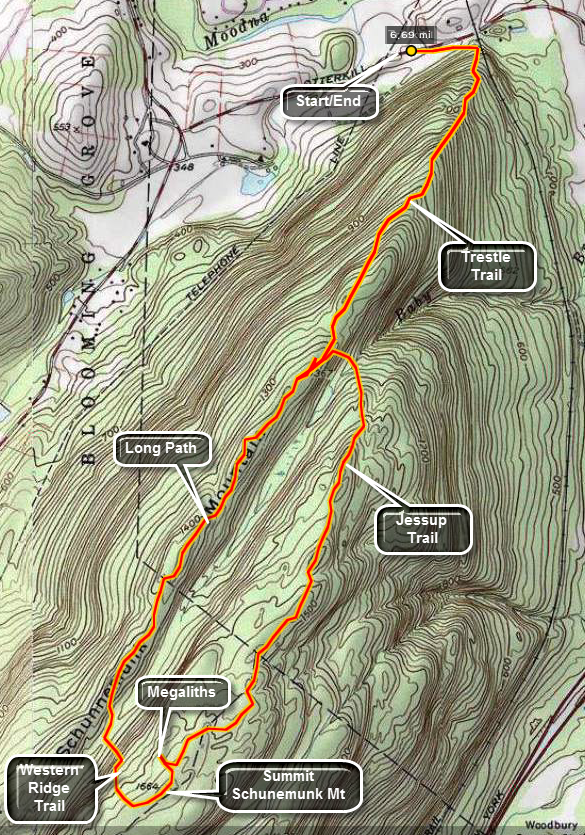 Schunemunk Mountain Trail Map Catskill Hiker: West Hudson Trails