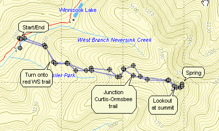 Catskill 35 peak map