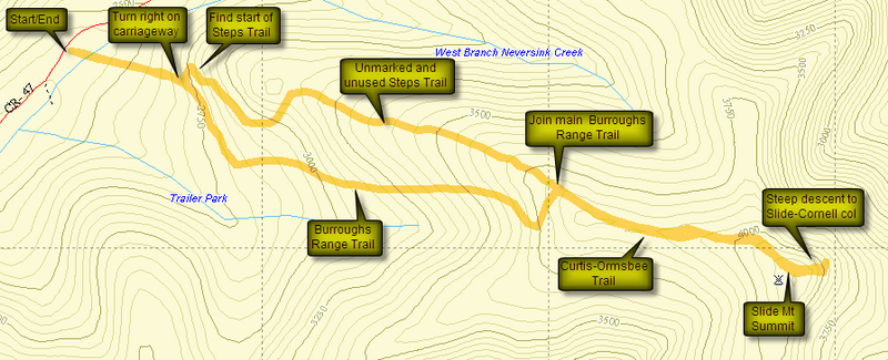 Catskill 35 peak map