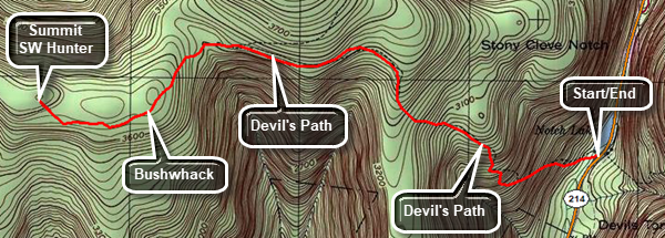 Catskill 35 peak map