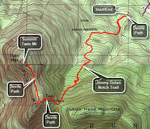 Catskill 35 peak map