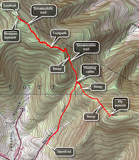 Catskill 35 peak map