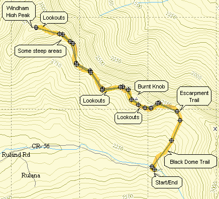 Catskill 35 peak map